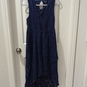 Torrid Navy High Low Lace Dress